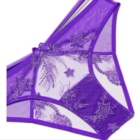 Victorias Secret Very Sexy Bright Violet Starstruck Cheekini Panty - Picture 2 of 6